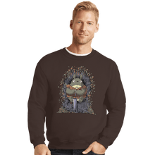 Load image into Gallery viewer, Shirts Crewneck Sweater, Unisex / Small / Dark Chocolate The Umbrella Throne