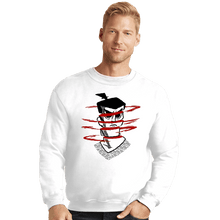 Load image into Gallery viewer, Shirts Crewneck Sweater, Unisex / Small / White Samura Slash