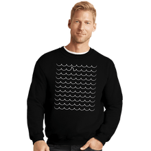 Load image into Gallery viewer, Shirts Crewneck Sweater, Unisex / Small / Black Shark Wave