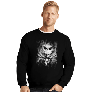 Shirts Crewneck Sweater, Unisex / Small / Black Jack Splatter