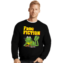 Load image into Gallery viewer, Daily_Deal_Shirts Crewneck Sweater, Unisex / Small / Black Frog Fiction