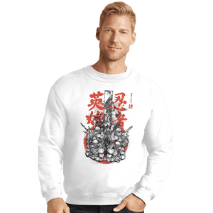 Shirts Crewneck Sweater, Unisex / Small / White Half-Shell Ninjas