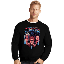Load image into Gallery viewer, Daily_Deal_Shirts Crewneck Sweater, Unisex / Small / Black Queens Of Halloween