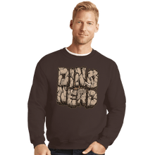 Load image into Gallery viewer, Shirts Crewneck Sweater, Unisex / Small / Dark Chocolate Dino Nerd