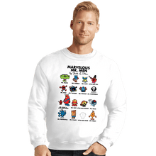 Load image into Gallery viewer, Daily_Deal_Shirts Crewneck Sweater, Unisex / Small / White Marvelous Mr. Men