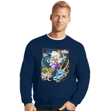 Load image into Gallery viewer, Secret_Shirts Crewneck Sweater, Unisex / Small / Navy Dragon Fight