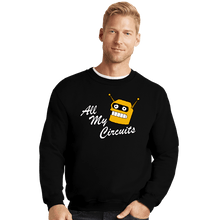 Load image into Gallery viewer, Secret_Shirts Crewneck Sweater, Unisex / Small / Black All My Circuts