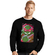 Load image into Gallery viewer, Daily_Deal_Shirts Crewneck Sweater, Unisex / Small / Black Glitch Raphael