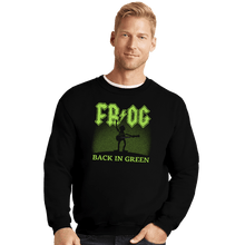 Load image into Gallery viewer, Daily_Deal_Shirts Crewneck Sweater, Unisex / Small / Black Back In Green