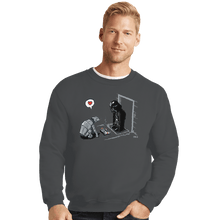 Load image into Gallery viewer, Shirts Crewneck Sweater, Unisex / Small / Charcoal Cat-At's New Gift