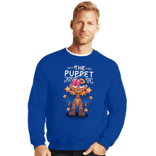 Load image into Gallery viewer, Secret_Shirts Crewneck Sweater, Unisex / Small / Royal Blue The Puppet