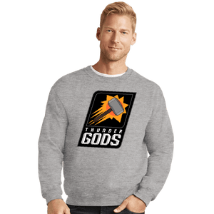 Shirts Crewneck Sweater, Unisex / Small / Sports Grey Thunder Gods