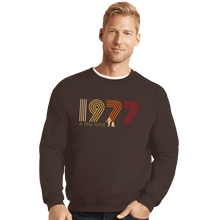 Load image into Gallery viewer, Shirts Crewneck Sweater, Unisex / Small / Dark Chocolate 1977 A New Hope