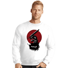 Load image into Gallery viewer, Shirts Crewneck Sweater, Unisex / Small / White Red Sun Swordsman