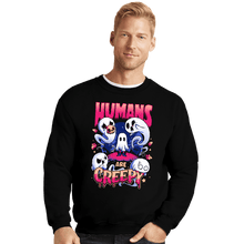 Load image into Gallery viewer, Daily_Deal_Shirts Crewneck Sweater, Unisex / Small / Black Ghost View Of Humanity
