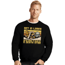 Load image into Gallery viewer, Daily_Deal_Shirts Crewneck Sweater, Unisex / Small / Black Blow Up The Deathstar