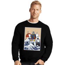 Load image into Gallery viewer, Secret_Shirts Crewneck Sweater, Unisex / Small / Black Kanagawa Gundam