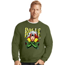 Load image into Gallery viewer, Daily_Deal_Shirts Crewneck Sweater, Unisex / Small / Military Green Rogue 97