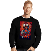 Load image into Gallery viewer, Daily_Deal_Shirts Crewneck Sweater, Unisex / Small / Black Spider Wars