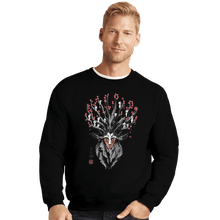 Load image into Gallery viewer, Shirts Crewneck Sweater, Unisex / Small / Black The Deer God Sumie