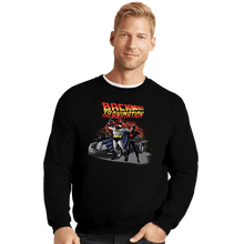 Load image into Gallery viewer, Daily_Deal_Shirts Crewneck Sweater, Unisex / Small / Black Back To The Animation