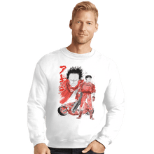 Load image into Gallery viewer, Shirts Crewneck Sweater, Unisex / Small / White Kaneda And Tetsuo Sumi-e