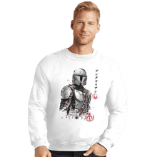 Load image into Gallery viewer, Shirts Crewneck Sweater, Unisex / Small / White Din Djarin