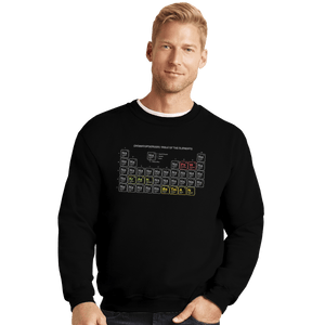 Shirts Crewneck Sweater, Unisex / Small / Black Onomatopoeriodic Table