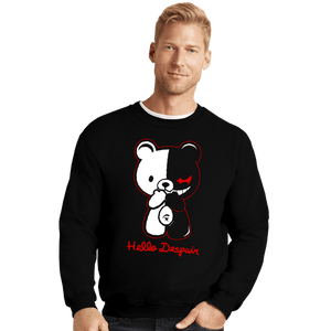 Shirts Crewneck Sweater, Unisex / Small / Black Hello Despair