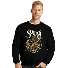 Load image into Gallery viewer, Shirts Crewneck Sweater, Unisex / Small / Black Alien In Gold