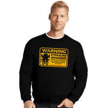 Load image into Gallery viewer, Daily_Deal_Shirts Crewneck Sweater, Unisex / Small / Black Cthulhu Warning