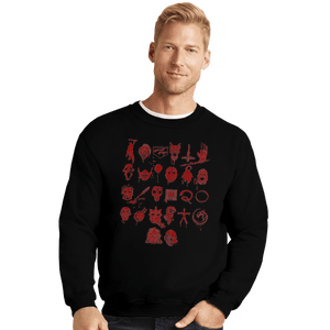 Shirts Crewneck Sweater, Unisex / Small / Black ABCs Of Horror