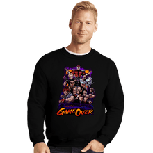 Load image into Gallery viewer, Daily_Deal_Shirts Crewneck Sweater, Unisex / Small / Black Fighting Game Over
