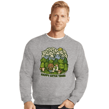 Load image into Gallery viewer, Daily_Deal_Shirts Crewneck Sweater, Unisex / Small / Sports Grey Happy Trees