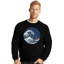 Load image into Gallery viewer, Shirts Crewneck Sweater, Unisex / Small / Black Kanagawa Brooms