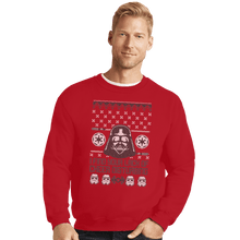 Load image into Gallery viewer, Shirts Crewneck Sweater, Unisex / Small / Red Vader Christmas