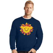 Load image into Gallery viewer, Shirts Crewneck Sweater, Unisex / Small / Navy King Of Leaves