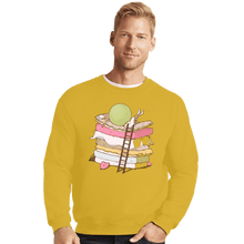 Load image into Gallery viewer, Shirts Crewneck Sweater, Unisex / Small / Gold Can't Sleep