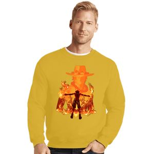 Daily_Deal_Shirts Crewneck Sweater, Unisex / Small / Gold Ace Shadow