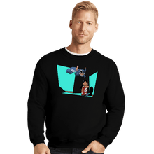 Load image into Gallery viewer, Secret_Shirts Crewneck Sweater, Unisex / Small / Black Alien And Girl