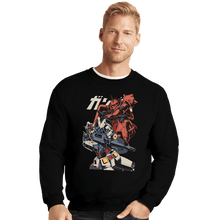 Load image into Gallery viewer, Shirts Crewneck Sweater, Unisex / Small / Black Zaku VS RX 78-2