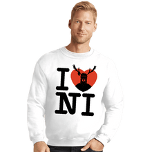Load image into Gallery viewer, Shirts Crewneck Sweater, Unisex / Small / White I Love Ni