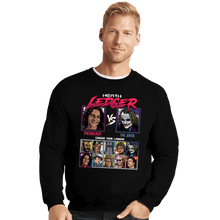 Load image into Gallery viewer, Daily_Deal_Shirts Crewneck Sweater, Unisex / Small / Black Ledger Fighter