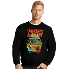 Load image into Gallery viewer, Daily_Deal_Shirts Crewneck Sweater, Unisex / Small / Black The Misery Machine