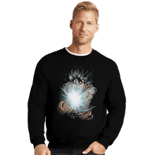 Load image into Gallery viewer, Shirts Crewneck Sweater, Unisex / Small / Black Great Wave of Power