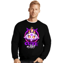 Load image into Gallery viewer, Daily_Deal_Shirts Crewneck Sweater, Unisex / Small / Black Cute As Hell Tee
