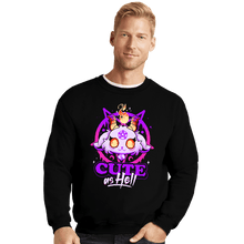 Load image into Gallery viewer, Daily_Deal_Shirts Crewneck Sweater, Unisex / Small / Black Cute As Hell Tee