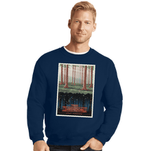 Load image into Gallery viewer, Shirts Crewneck Sweater, Unisex / Small / Navy Visit the Upside Down