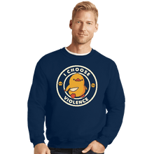 Load image into Gallery viewer, Daily_Deal_Shirts Crewneck Sweater, Unisex / Small / Navy I Choose Violence
