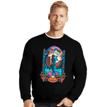 Load image into Gallery viewer, Daily_Deal_Shirts Crewneck Sweater, Unisex / Small / Black Stained Glass Paradise